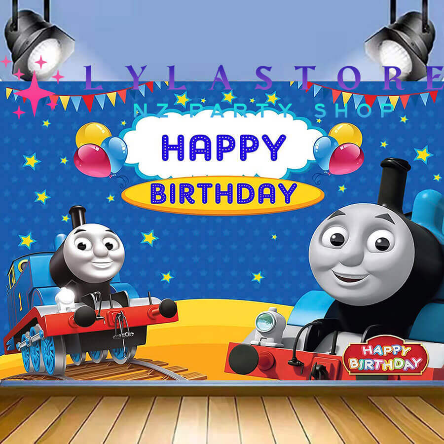 Thomas Birthday Party Backdrop | Banner - 22