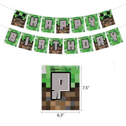 Minecraft Birthday Party Pack Decorations - lylastore