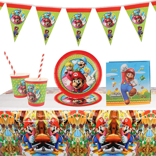 mario-birthday-party-plate-fork-straw-cups-cake-top-lylastore.com