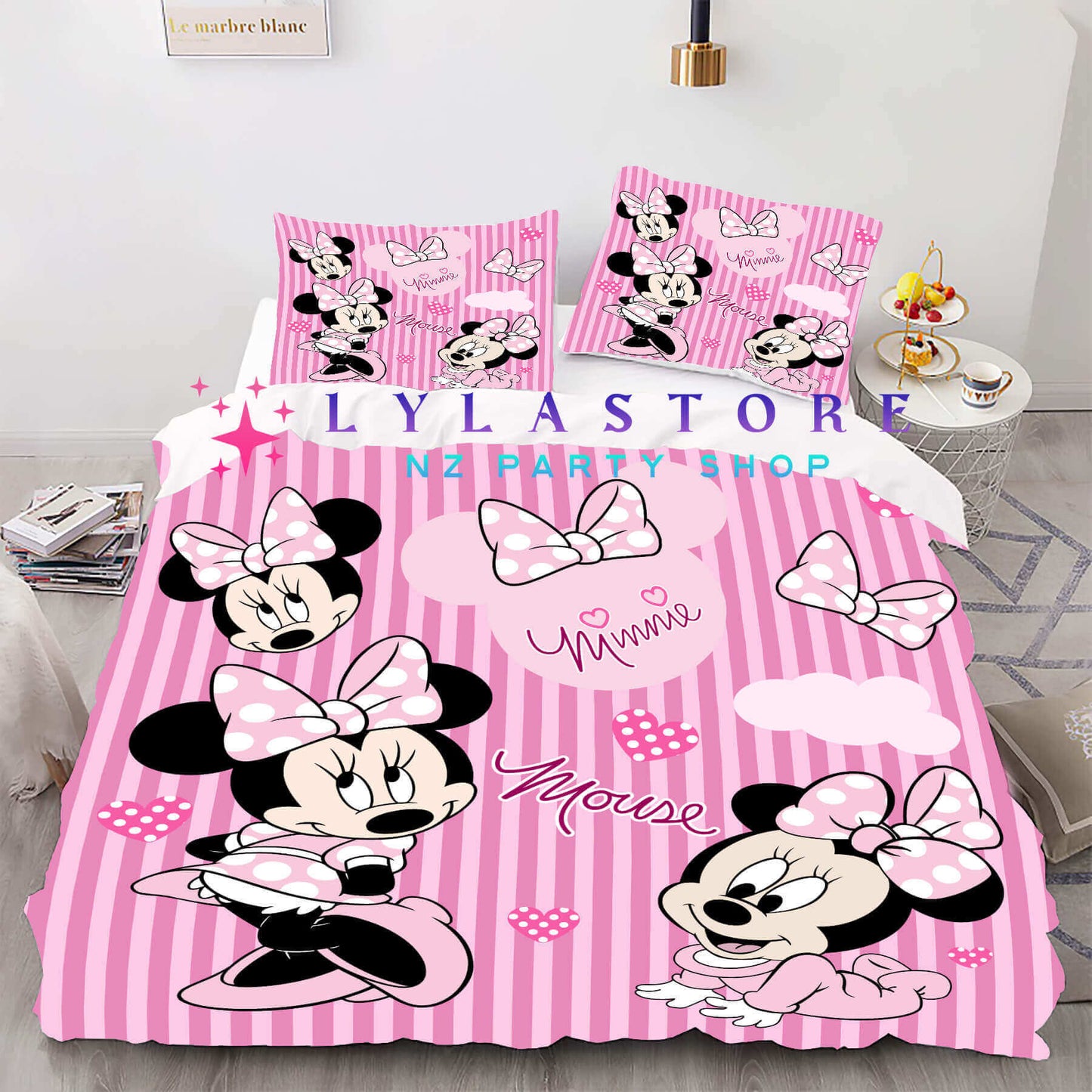 disney-minnie-mouse-duvet-cover-pillow-nz-lylastore.com