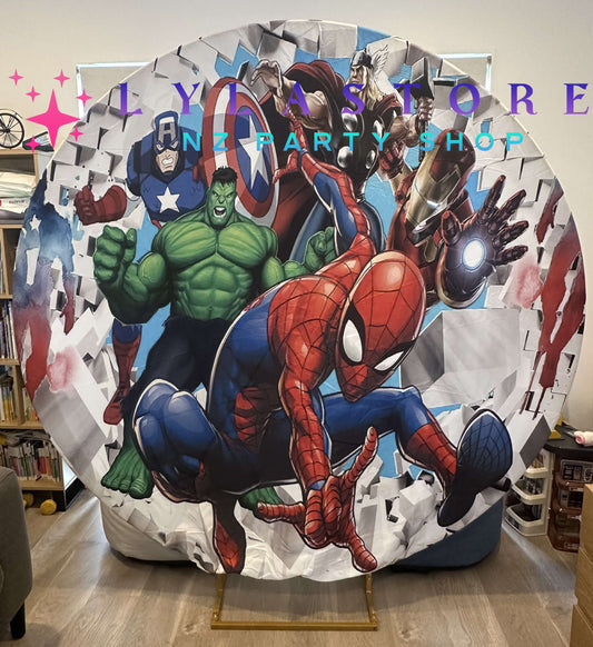 spiderman-superhero-birthday-backdrop-banner-hire-auckland-lylastore.com