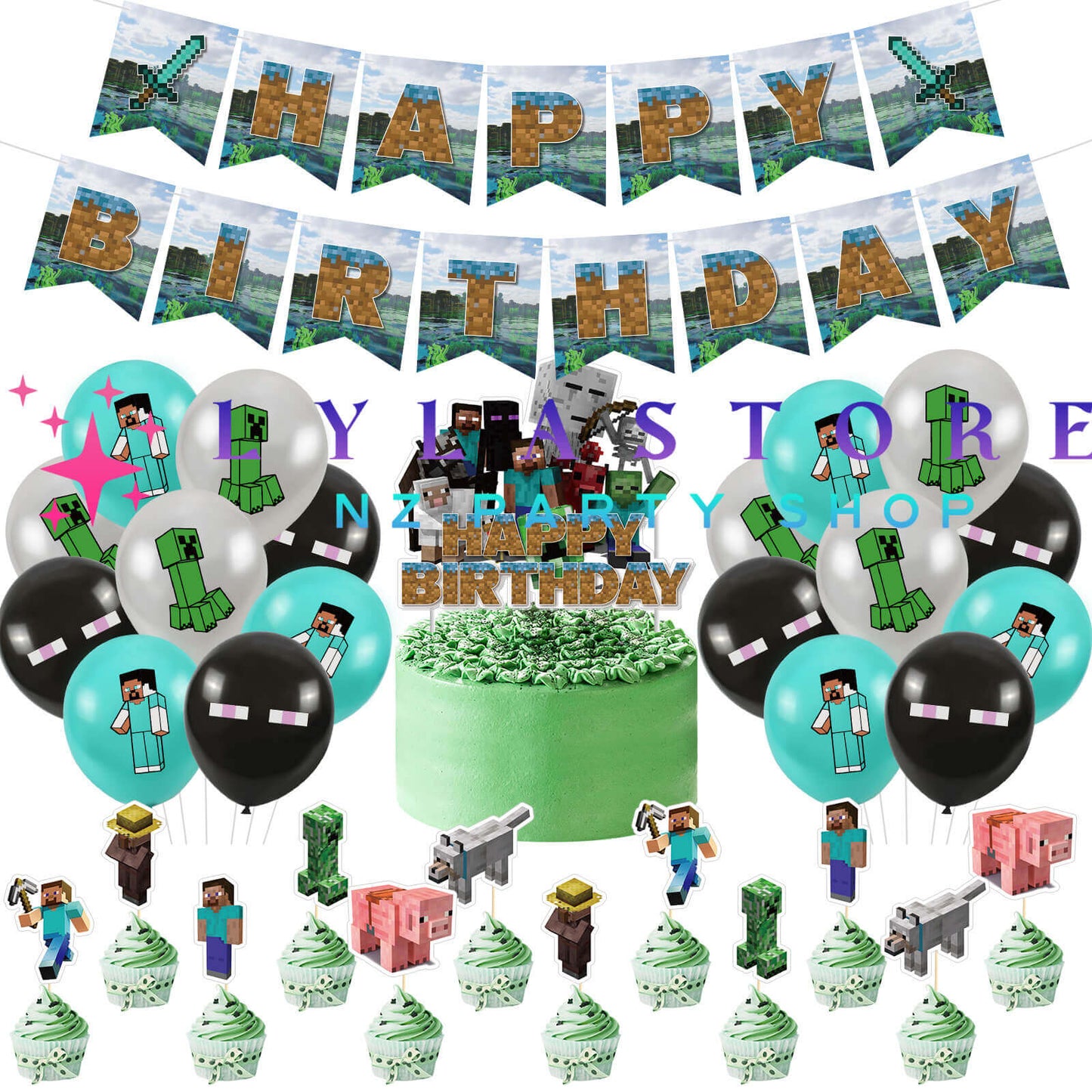minecraft-birthday-balloon-decoration-lylastore.com