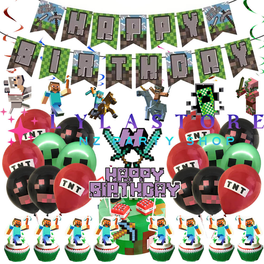 Minecraft Birthday Party Balloon Decoration Set-113
