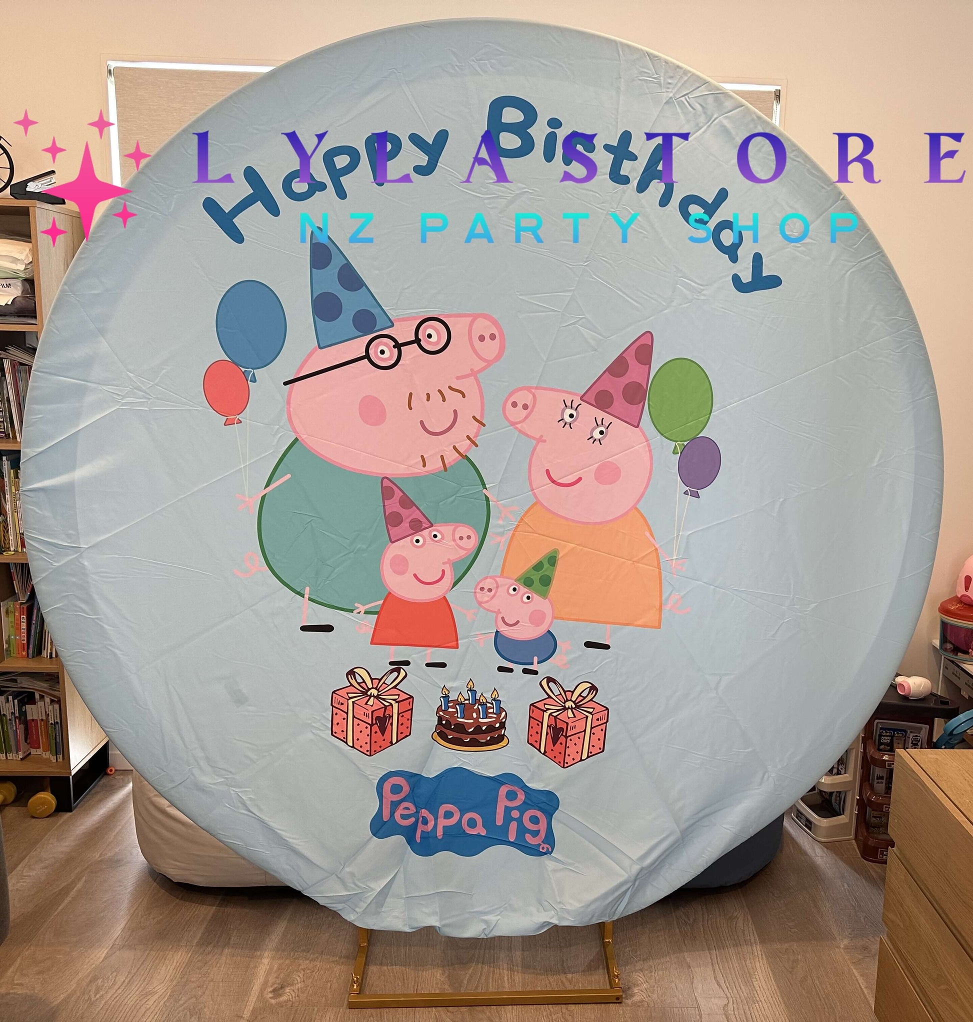 peppa-pig-birthday-backdrop-banner-hire-auckland-lylastore.com