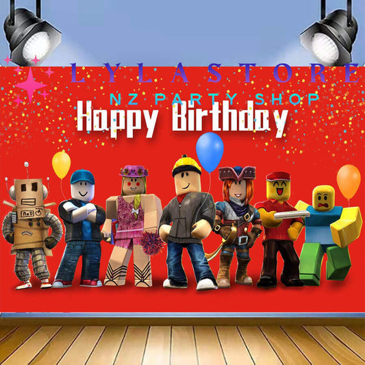 Roblox Birthday Party Backdrop | Banner - 06