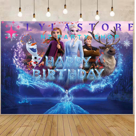 Disney Frozen Birthday Party Backdrop | Banner - 10