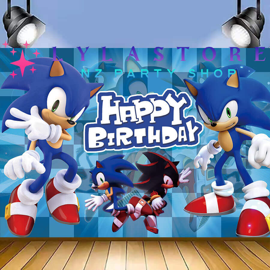 Sonic Birthday Party Backdrop | Banner - 14