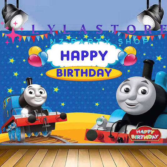 Thomas Birthday Party Backdrop | Banner - 22