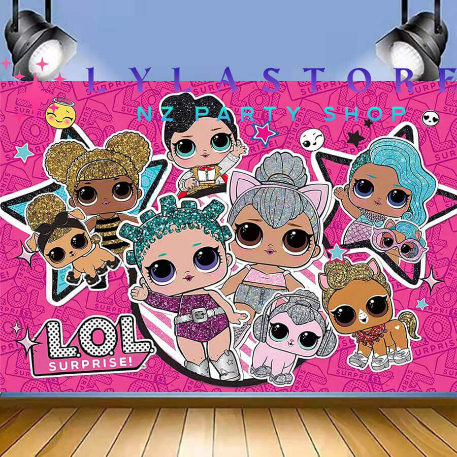 LOL Surprise Girl Birthday Party Backdrop | Banner - 25