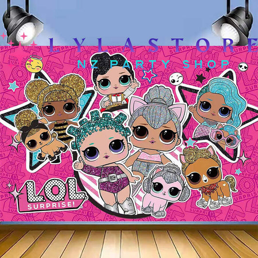 LOL Surprise Girl Birthday Party Backdrop | Banner - 25