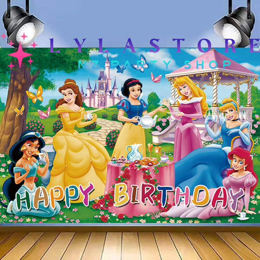Disney Princess Birthday Party Backdrop | Banner - 26