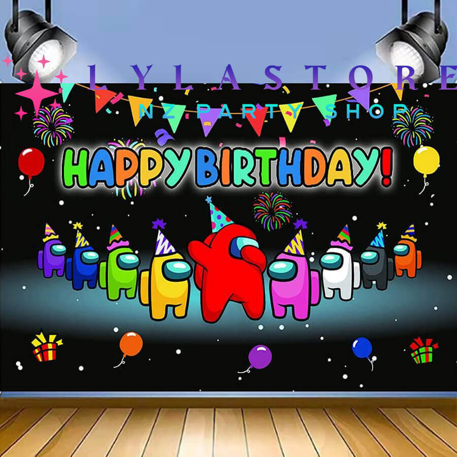 Among Us Birthday Party Backdrop | Banner - 39
