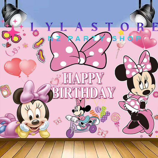 Disney Minnie Birthday Party Backdrop | Banner - 46