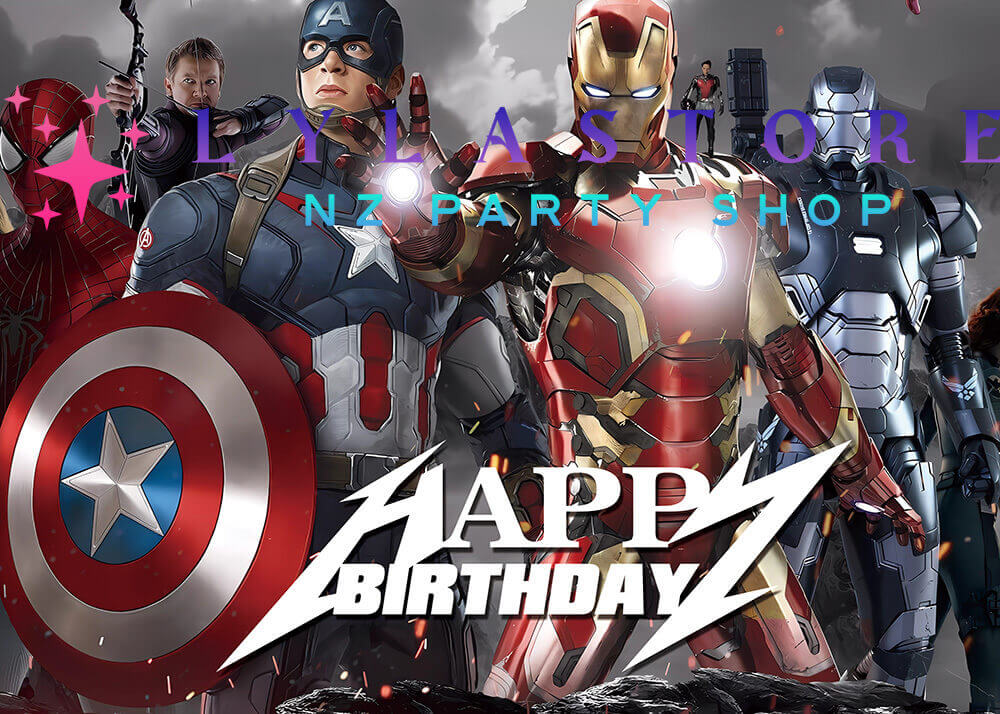 The Avenger Birthday Party Backdrop | Banner - 53