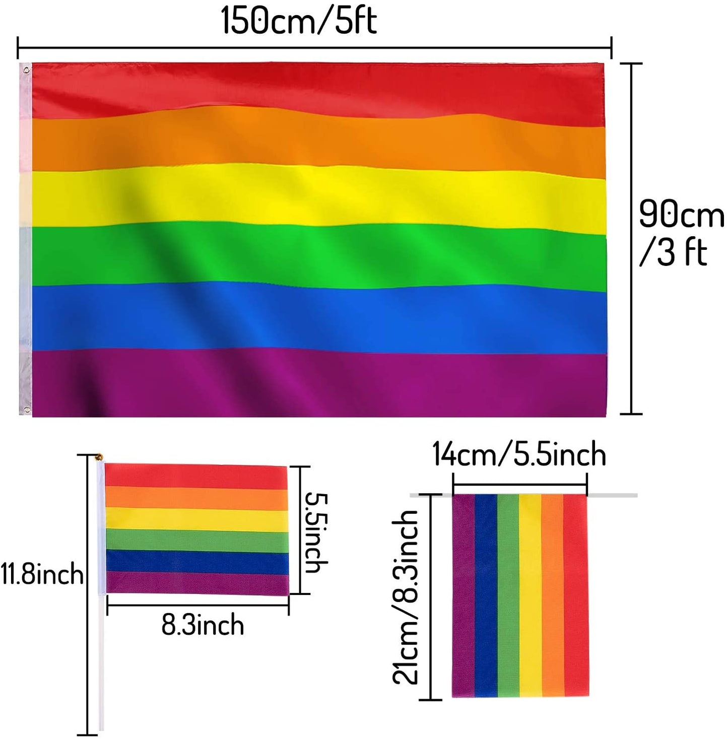 LGBT Rainbow Flag and balloons - lylastore