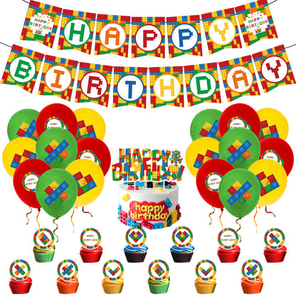 Lego Birthday Party Pack Decorations - lylastore