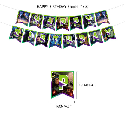 Toy Story - Buzz Lightyear Birthday Party Pack Decorations - lylastore