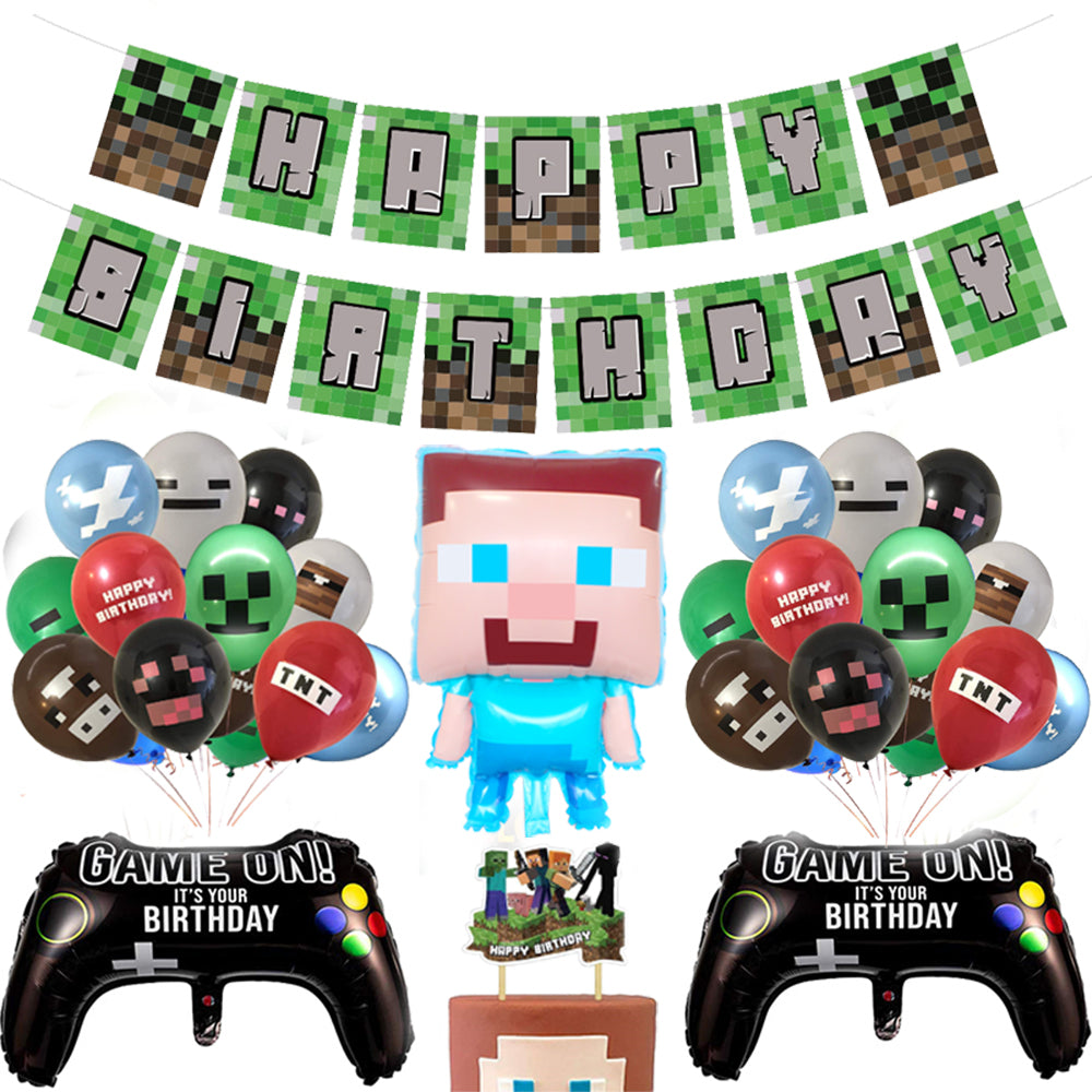 Minecraft Birthday Party Pack Decorations - lylastore