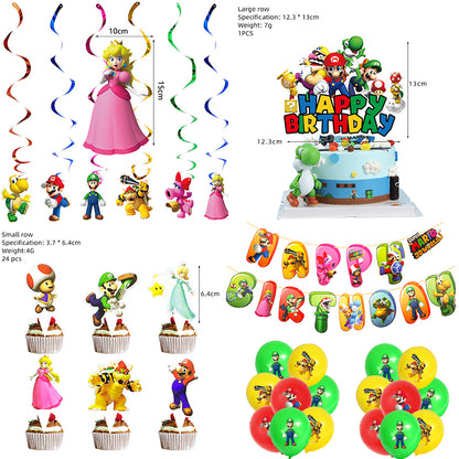 Mario Birthday Party Balloon Decoration Set - lylastore
