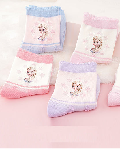 5 Disney Frozen Elsa Socks Pack - lylastore